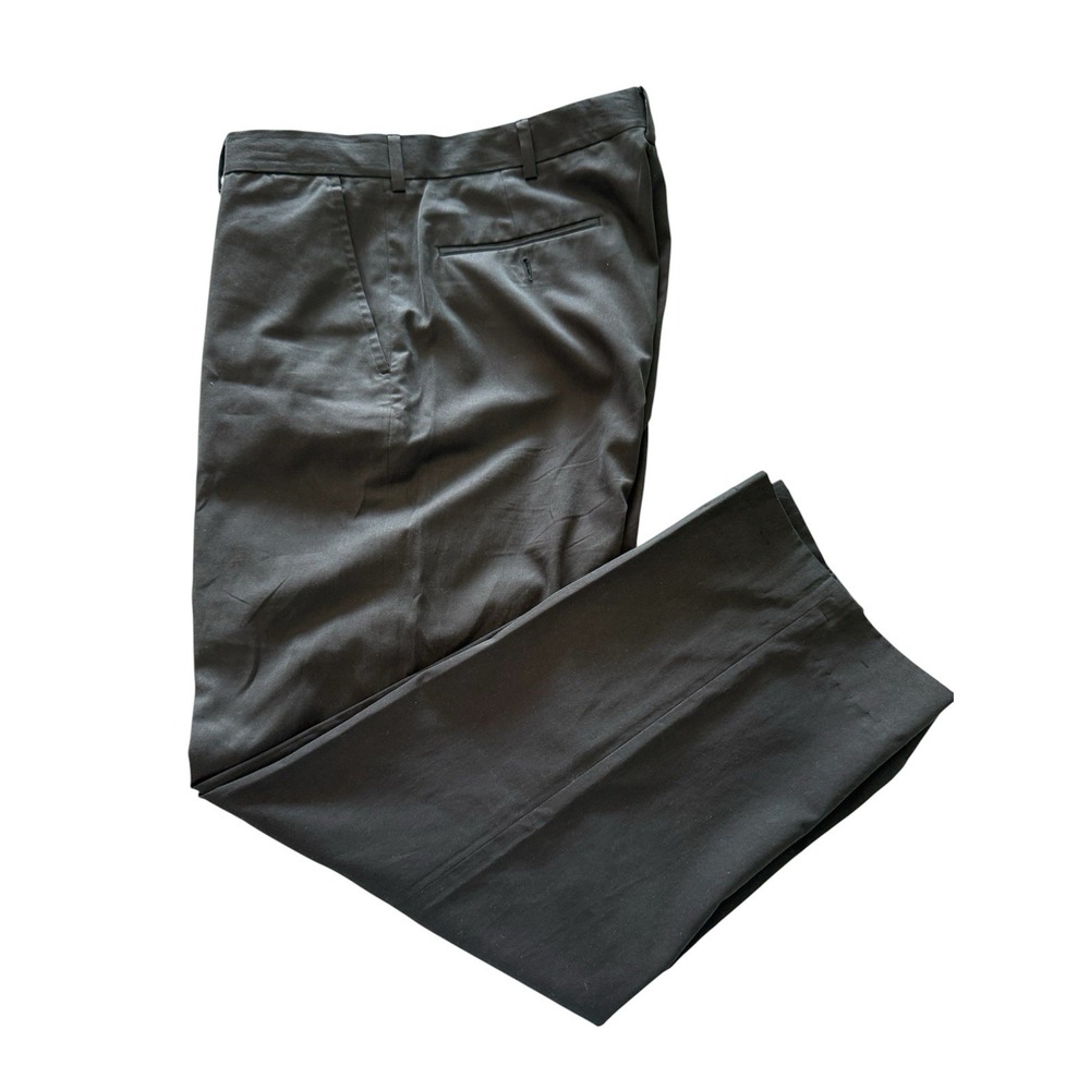 Vintage Polo Ralph Lauren Mens Silk Cotton Pleated Black Dress Pants 34x30